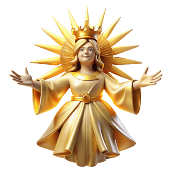 stunning classic A Celestial Being Radiating Golden Light original png