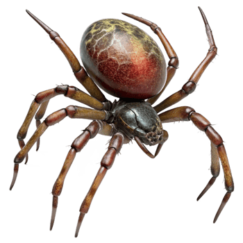 vibrant traditional A Close Up of a Spider Spinning a Web In detailed png