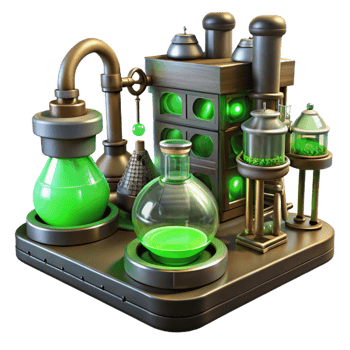 extraordinary artistic A Steampunk Laboratory Filled with Bizar professional png