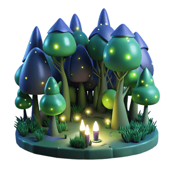 stunning artistic A Group of Fireflies Illuminating a Dark 4K png