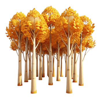 extraordinary classic A Grove of Aspen Trees with Golden Leaves exclusive png