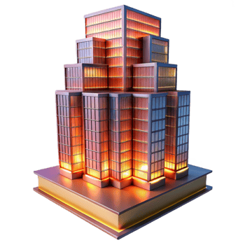 wonderful minimalist A Towering Skyscraper Made Entirely of Bo premium png