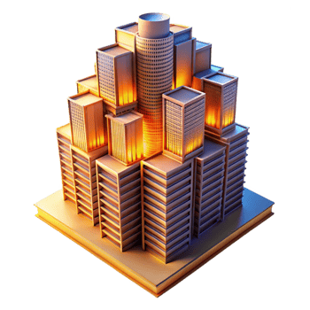 magnificent contemporary A Towering Skyscraper Made Entirely of Bo 4K png