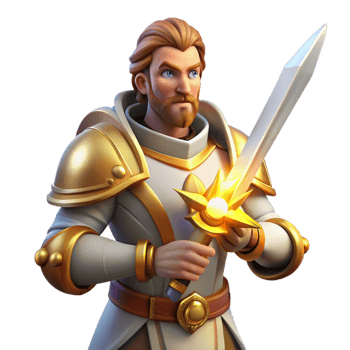 dramatic creative A Courageous Paladin Wielding a Holy Sword exclusive png