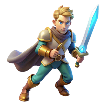 impressive abstract A Courageous Hero Wielding a Legendary Swo high resolution png