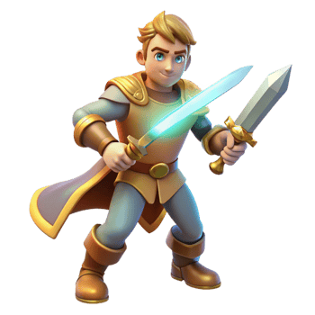 magnificent rustic A Courageous Hero Wielding a Legendary Swo high resolution png