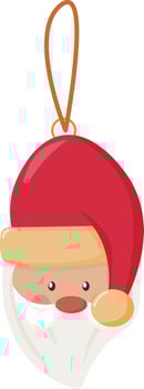 Santa Claus Face Ornament vector