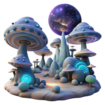 wonderful modern A Desolate Alien Landscape Dotted with S 4K png