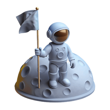 magnificent traditional A Lone Astronaut Planting a Flag on a Des 4K png