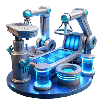 dramatic artistic A Futuristic Operating Room with Hologra original png