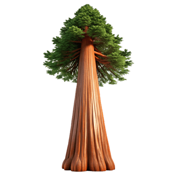 vibrant creative A Giant Sequoia Tree Reaching Towards The authentic png