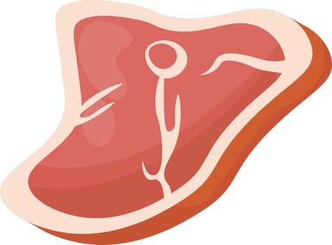 Raw Pork Cut vector