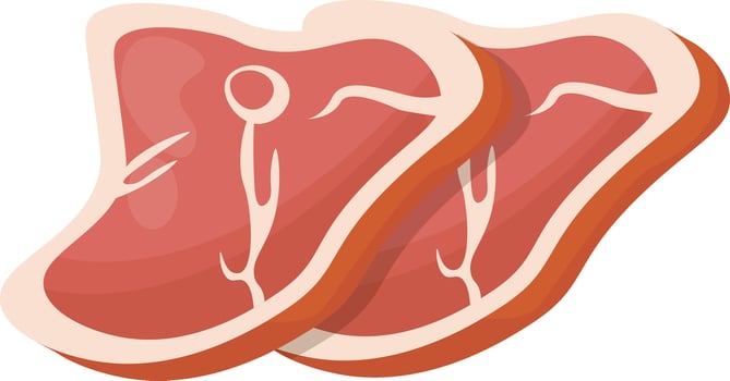 Two Lamb Chops vector