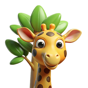 stunning contemporary A Curious Giraffe Peering over a Tall Tre detailed png