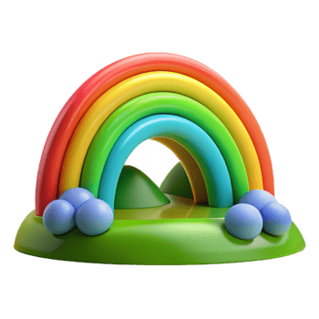 beautiful abstract A Vibrant Rainbow Arching over a Green Va genuine png