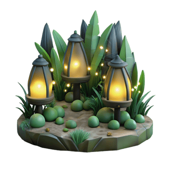wonderful modern A Group of Fireflies Illuminating a Dark F original png