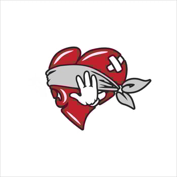 Love illustration that shows that love is blind vector