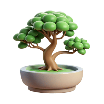 vibrant modern Bonsai Tree in Soft Light exclusive png