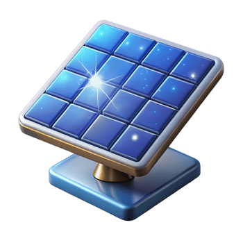 dramatic vintage A Solar Panel Array in Space Reflecting high quality png