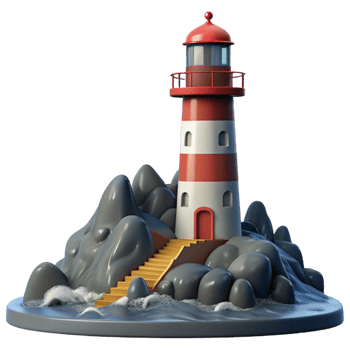 stunning vintage A Solitary Lighthouse on a Rocky Coast S high resolution png