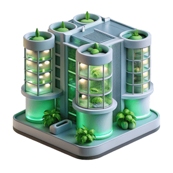 beautiful modern A Futuristic Apartment Complex with Vertic exclusive png