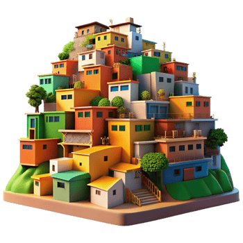 stunning classic A Colorful Favela Built on a Hillside Vi genuine png