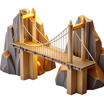 stunning contemporary A Modern Suspension Bridge Spanning a Deep high resolution png