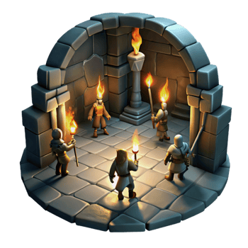 beautiful rustic A Group of Adventurers Exploring a Dark high resolution png