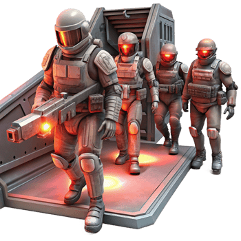 wonderful classic A Group of Space Pirates Clad in Ragged detailed png