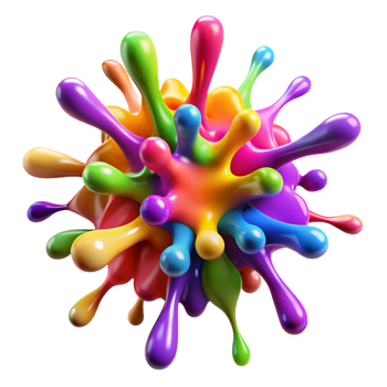 magnificent classic A Chaotic Explosion of Colorful Paint Spl genuine png