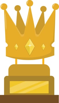 Crown and Pedestal Award vector
