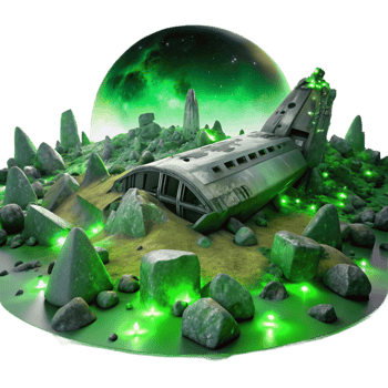 impressive minimalist A Spaceship Graveyard Filled with Derel professional png