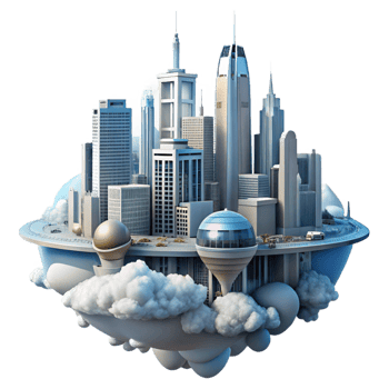 wonderful contemporary A Futuristic Cityscape Towering Skyscra high resolution png