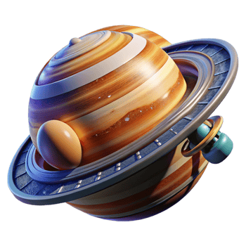 impressive abstract A Space Station Orbiting a Vibrant Gas Gi genuine png