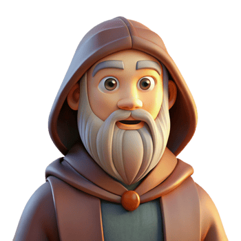 magnificent artistic A Man with a Long Flowing Beard and Wise detailed png