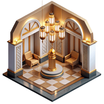 dramatic rustic An Art Deco Hotel Lobby Symmetrical Marb authentic png