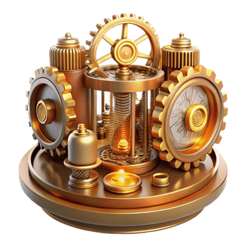 extraordinary traditional An Intricate Clockwork City Gears and Spr authentic png