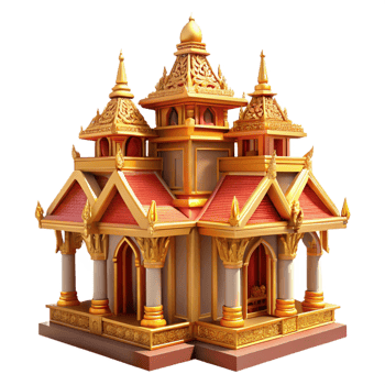 beautiful contemporary A Traditional Thai Temple Ornate Golden professional png