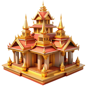 wonderful abstract A Traditional Thai Temple Ornate Golden detailed png