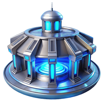 extraordinary rustic A Futuristic Space Station Sleek Metallic 4K png