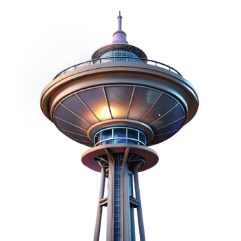 magnificent vintage A Towering Futuristic Space Elevator Re high resolution png