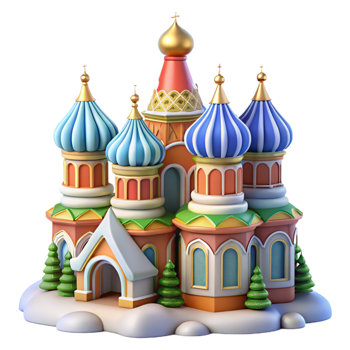 vibrant traditional A Traditional Russian Orthodox Church Col high quality png
