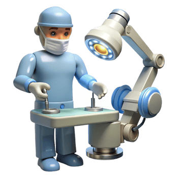 impressive traditional Robotic Surgeon Performing Delicate Surgery genuine png