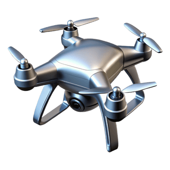 elegant contemporary A Lone Drone Hovering in the Air Sleek detailed png