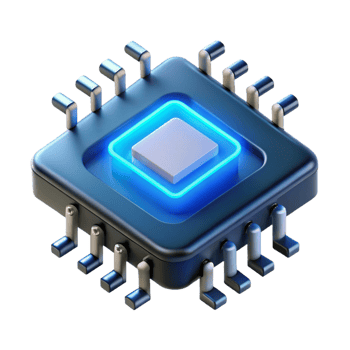 magnificent creative A Single Microchip Magnified Intricate detailed png