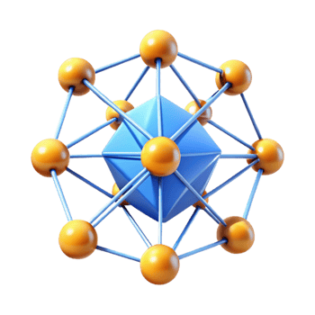 serene minimalist A Network of Interconnected Nodes Glowing high resolution png
