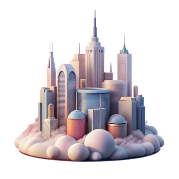 wonderful vintage A Futuristic Cityscape at Dawn Towering S exclusive png