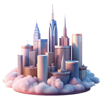 wonderful classic A Futuristic Cityscape at Dawn Towering S authentic png