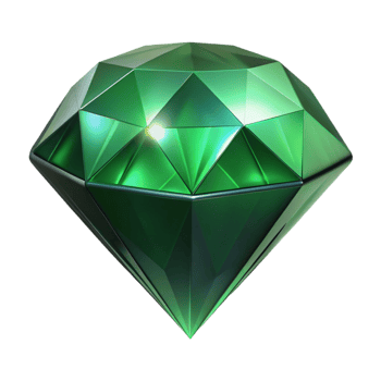 serene traditional A Single Large Faceted Gem with Intrica detailed png