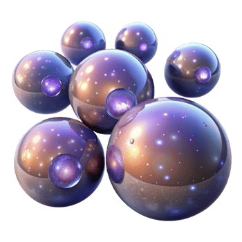 dramatic abstract A Field of Floating Translucent Orbs Wi detailed png